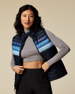 Fuego Down Vest - Women's - Carbon Stripes - US 4639