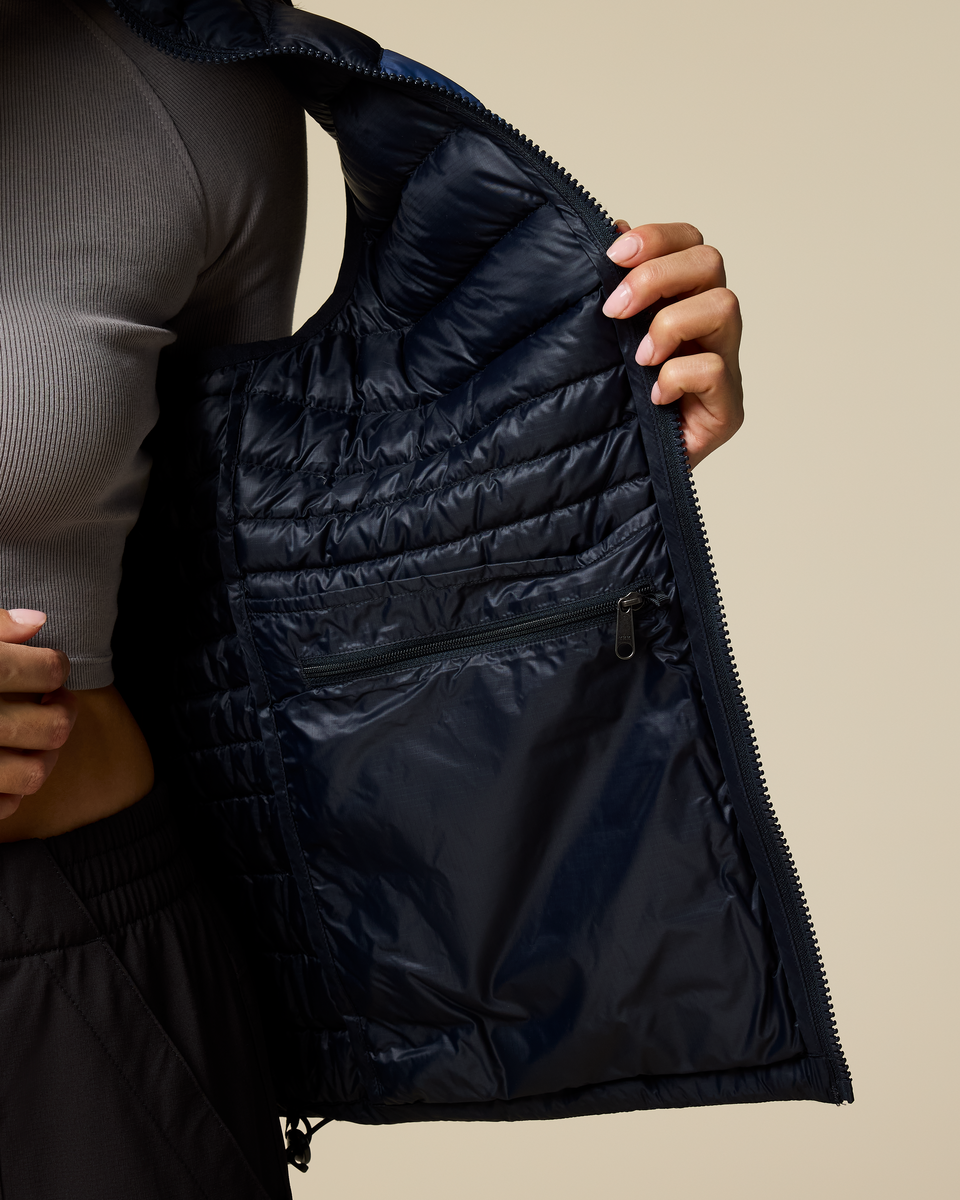 Fuego Down Vest - Women's - Carbon Stripes - US 4639