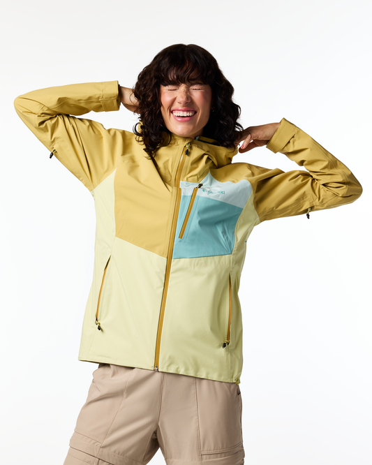 Impermeo 3L Hooded Shell Jacket - Women's - Husk/Honeydew - US 3875