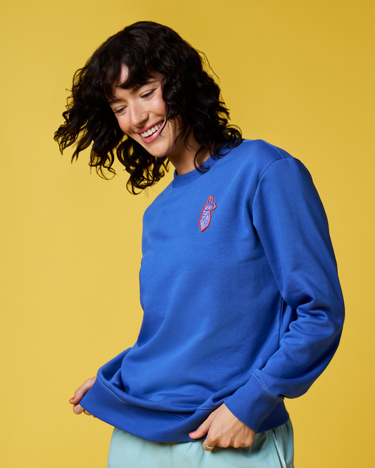Lava Llama Crew Sweatshirt - Women's - Azure - US 6644