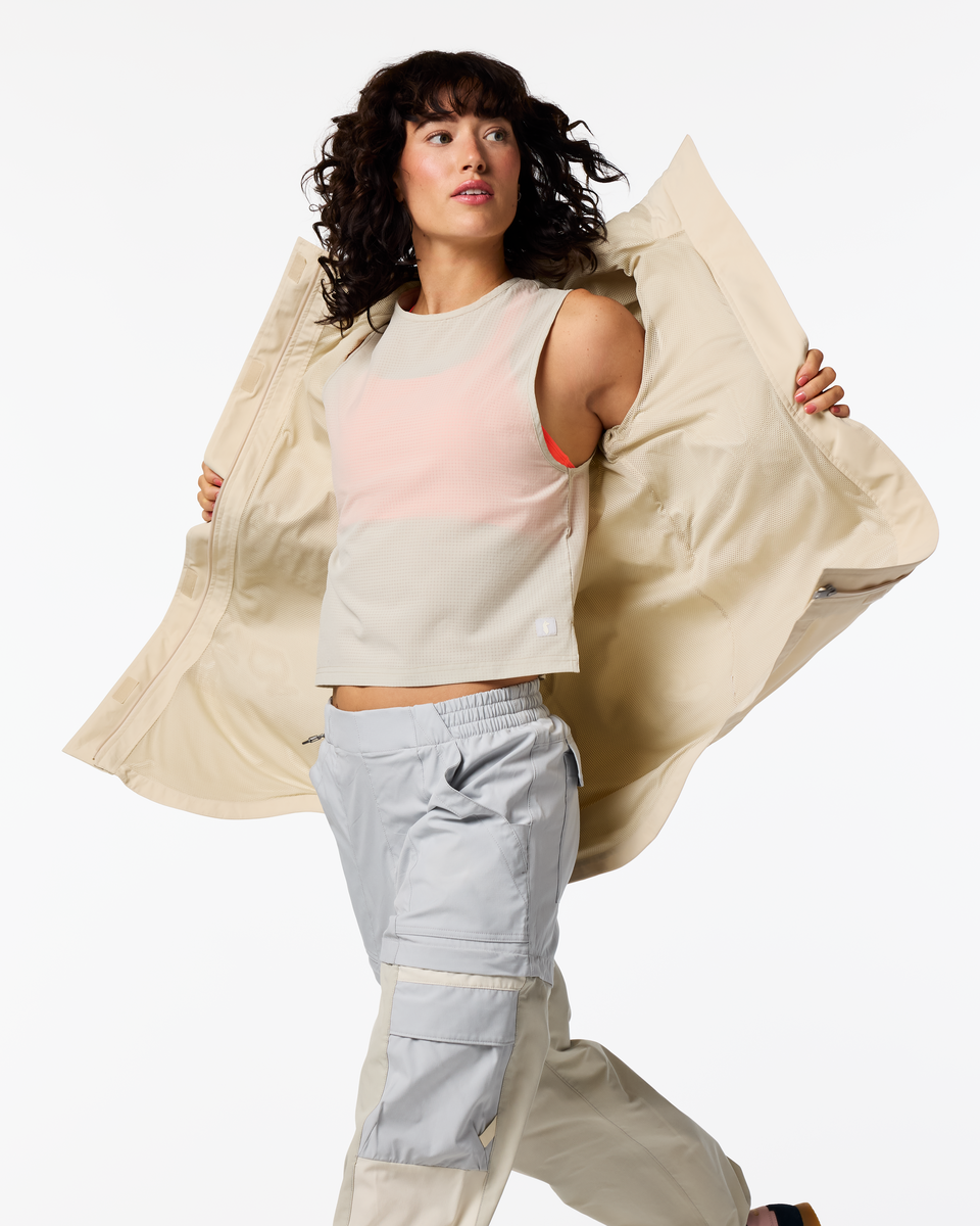 Rayu Rain Parka - Women's - Cream - US 9364