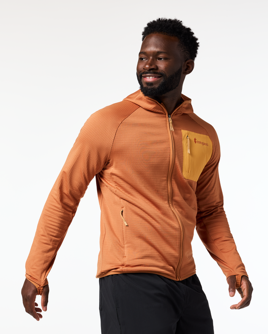 Otero Fleece Full-Zip Hooded Jacket - Men's - Whiskey - US 7382