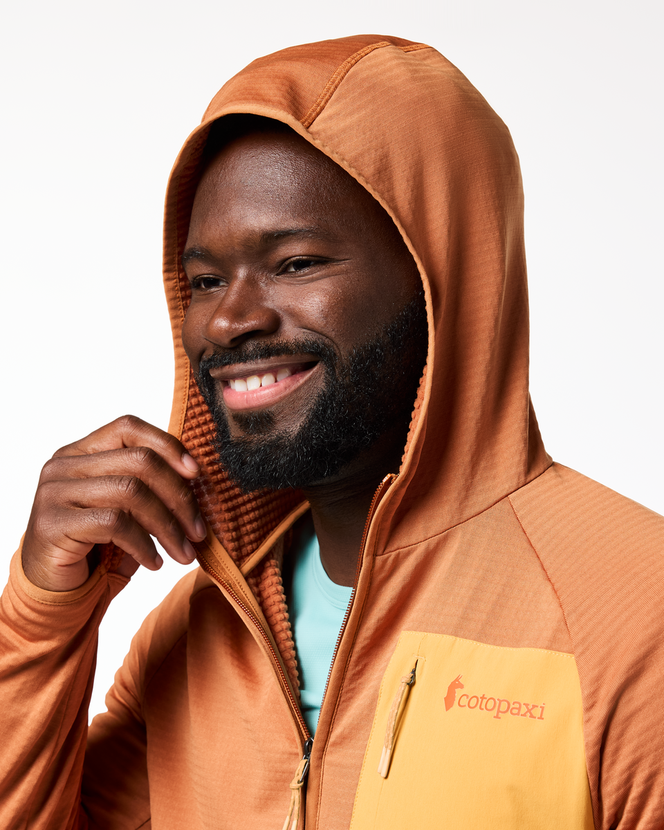 Otero Fleece Full-Zip Hooded Jacket - Men's - Whiskey - US 7382
