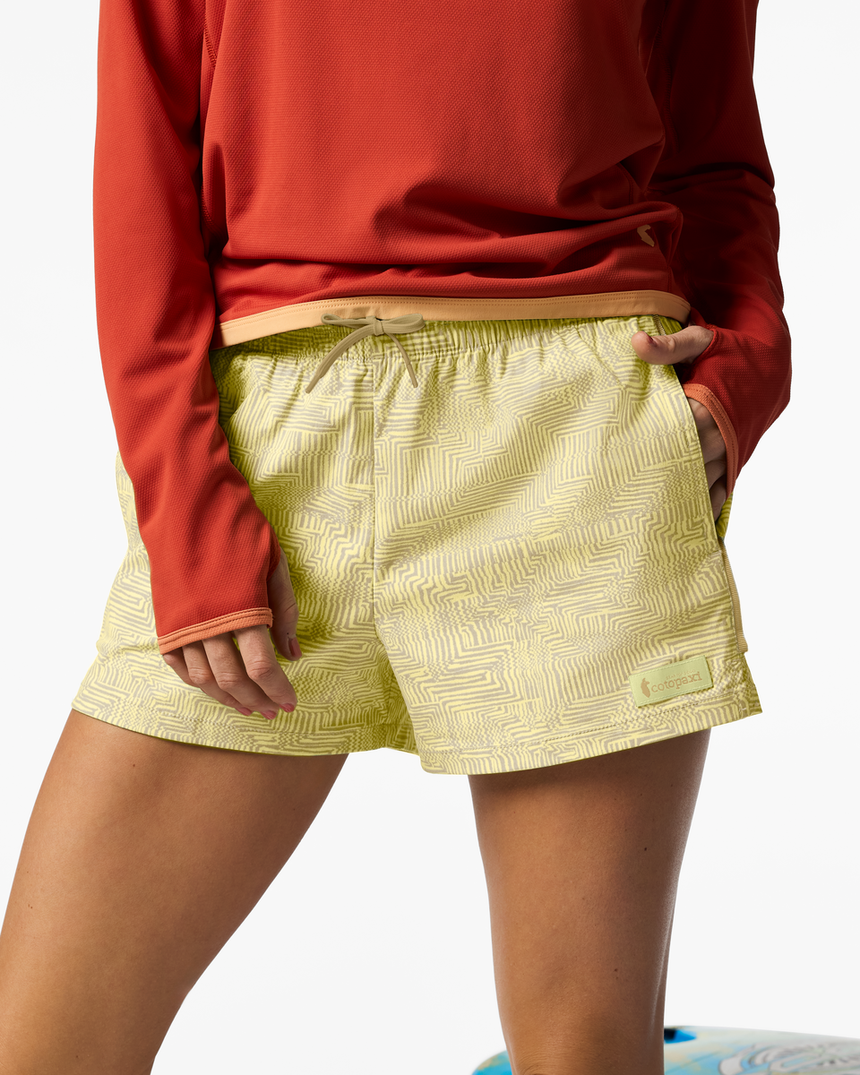 Brinco 3" Short - Print - Women's - Zen Garden Honeydew - US 6317