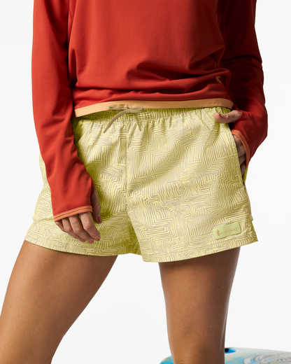 Brinco 3" Short - Print - Women's - Zen Garden Honeydew - US 6317