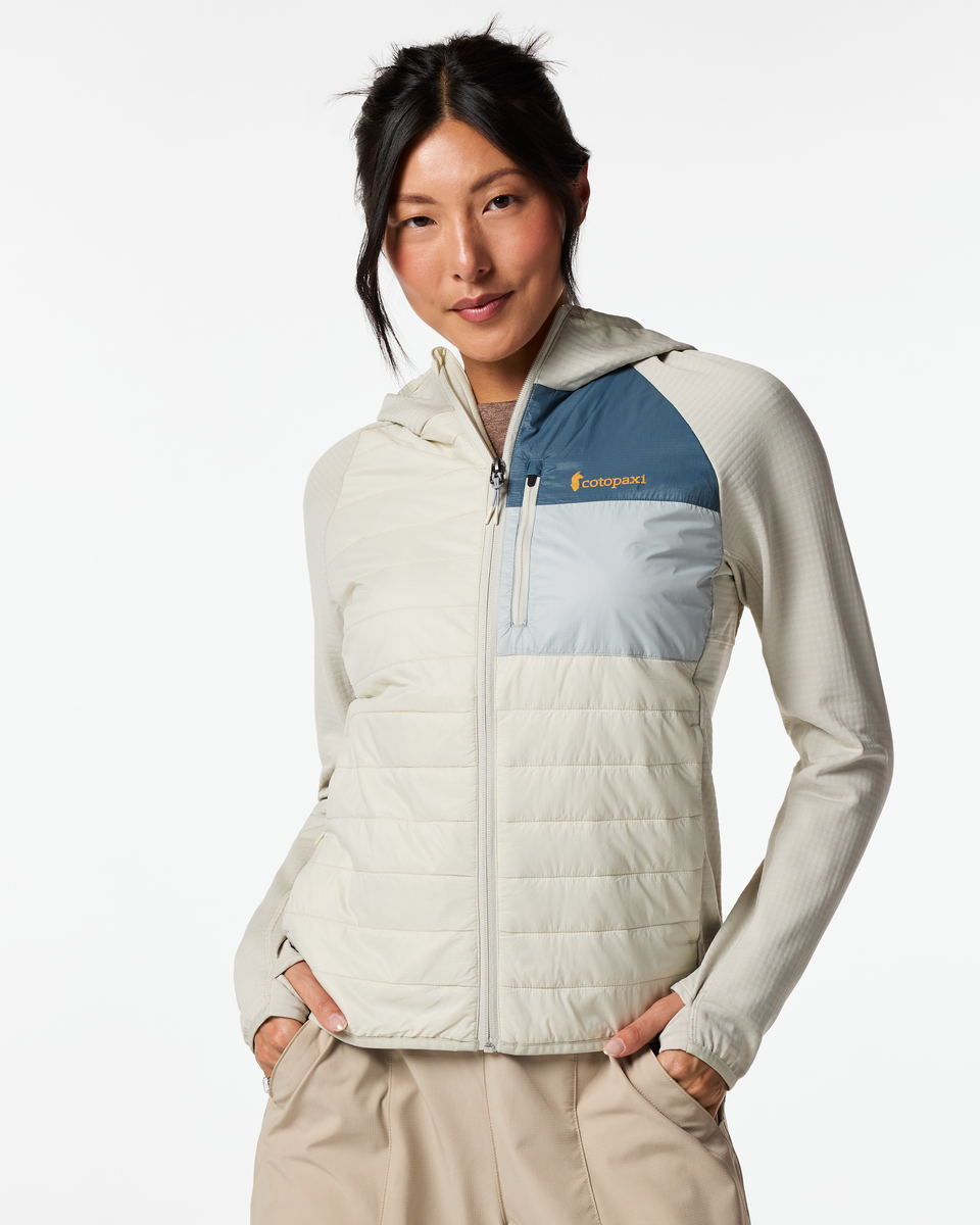 Acodo Hybrid Hooded Jacket - Women's - Chalk/Mineral - US 9779