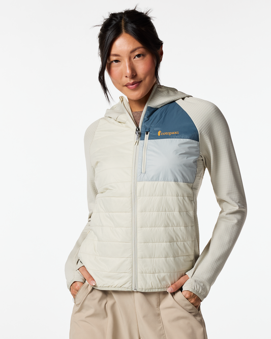 Acodo Hybrid Hooded Jacket - Women's - Chalk/Mineral - US 9779