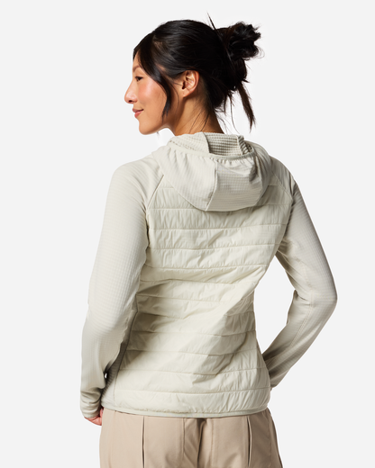 Acodo Hybrid Hooded Jacket - Women's - Chalk/Mineral - US 9779