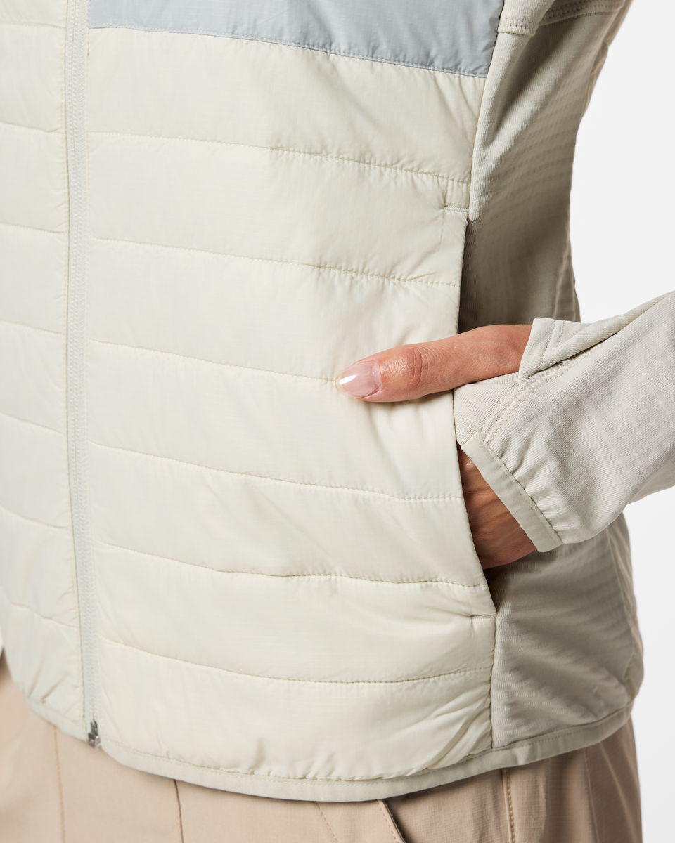 Acodo Hybrid Hooded Jacket - Women's - Chalk/Mineral - US 9779