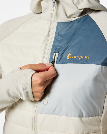 Acodo Hybrid Hooded Jacket - Women's - Chalk/Mineral - US 9779
