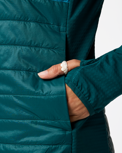 Acodo Hybrid Hooded Jacket - Women's - Deep Ocean - US 1480