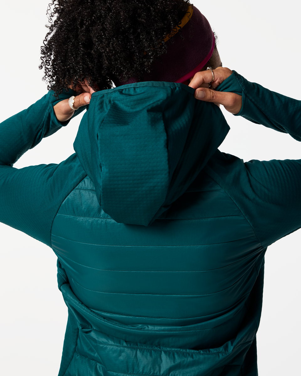 Acodo Hybrid Hooded Jacket - Women's - Deep Ocean - US 1480