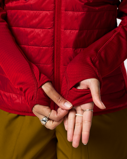 Acodo Hybrid Hooded Jacket - Women's - Spicy - US 7873