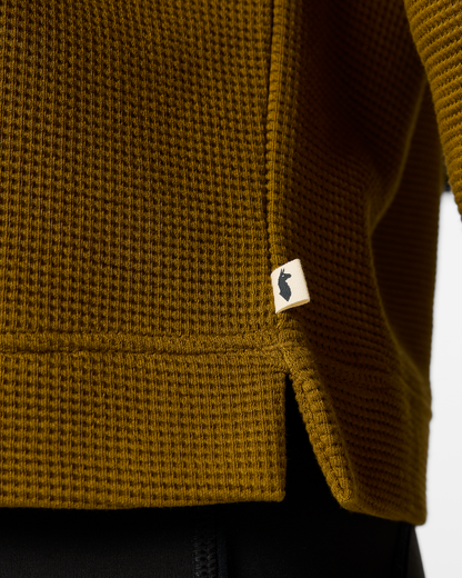 Atajo Long-Sleeve Waffle V-Neck - Women's - Log Cabin - US 6566