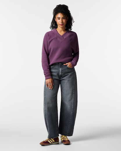 Atajo Long-Sleeve Waffle V-Neck - Women's - Mystic - US 6358