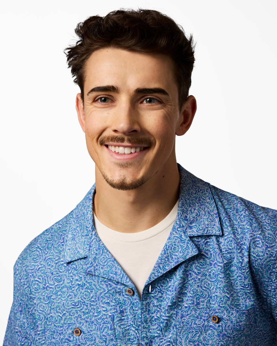Afuera Button Up Shirt - Print - Men's - Cenotes Azure - US 7976