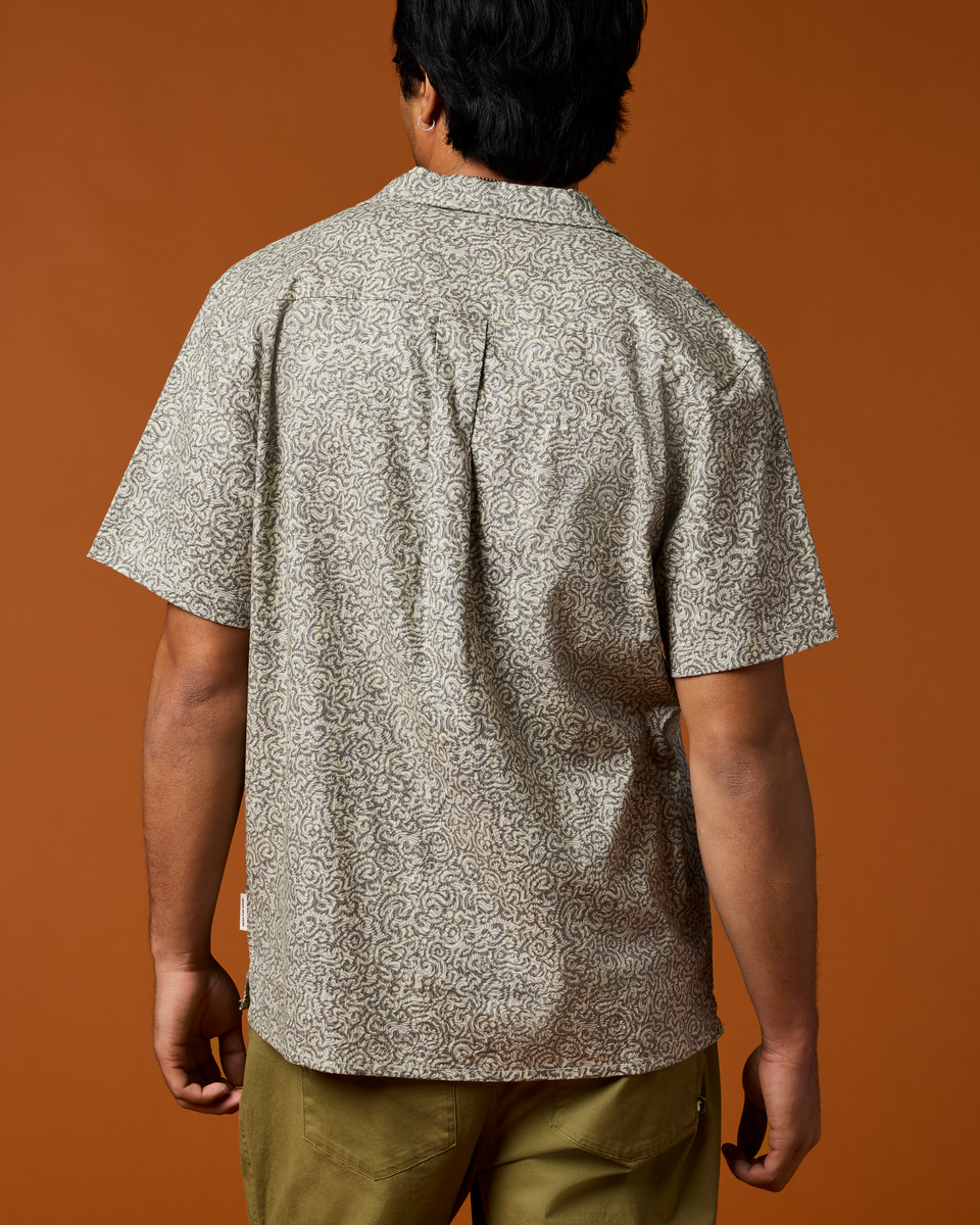 Afuera Button Up Shirt - Print - Men's - Cenotes Mineral - US 3258