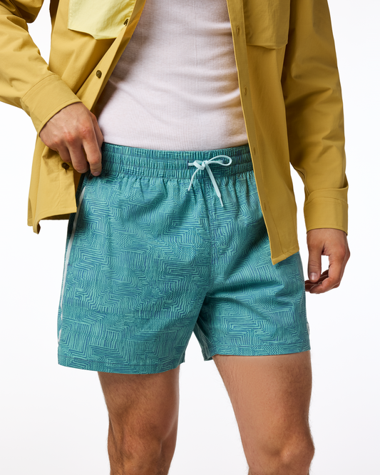 Brinco 5" Short - Print - Men's - Zen Garden Tide Pool - US 7959