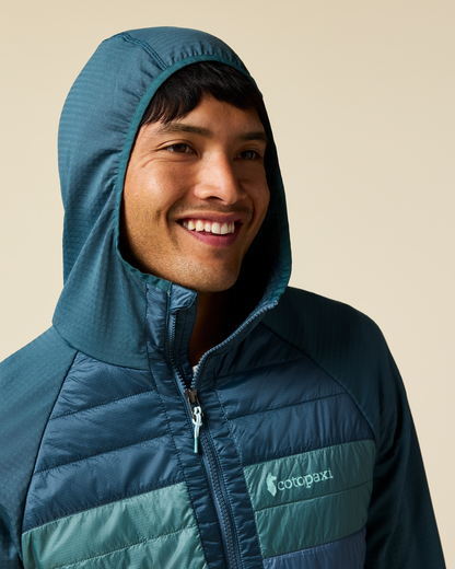 Capa Hybrid Insulated Hooded Jacket - Men's - Ocean/Steel Blue - US 9064