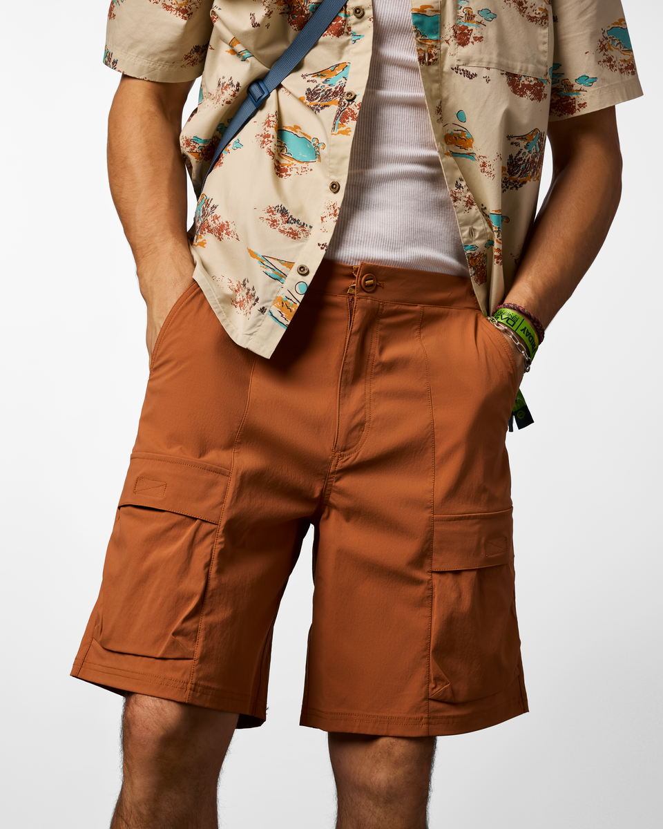 Coraje Tech Cargo Short - Men's - Whiskey - US 8655