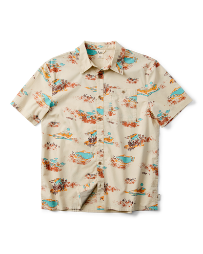 Estival Button Up Shirt - Print - Men's - Mt Cotopaxi Cream - US 3390