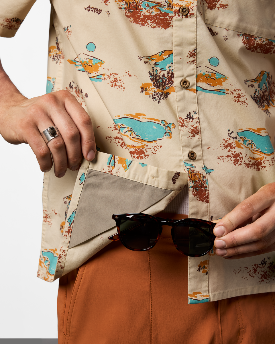 Estival Button Up Shirt - Print - Men's - Mt Cotopaxi Cream - US 3390