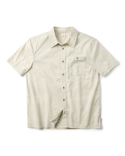 Estival Button Up Shirt - Print - Men's - Waves Mineral - US 8972