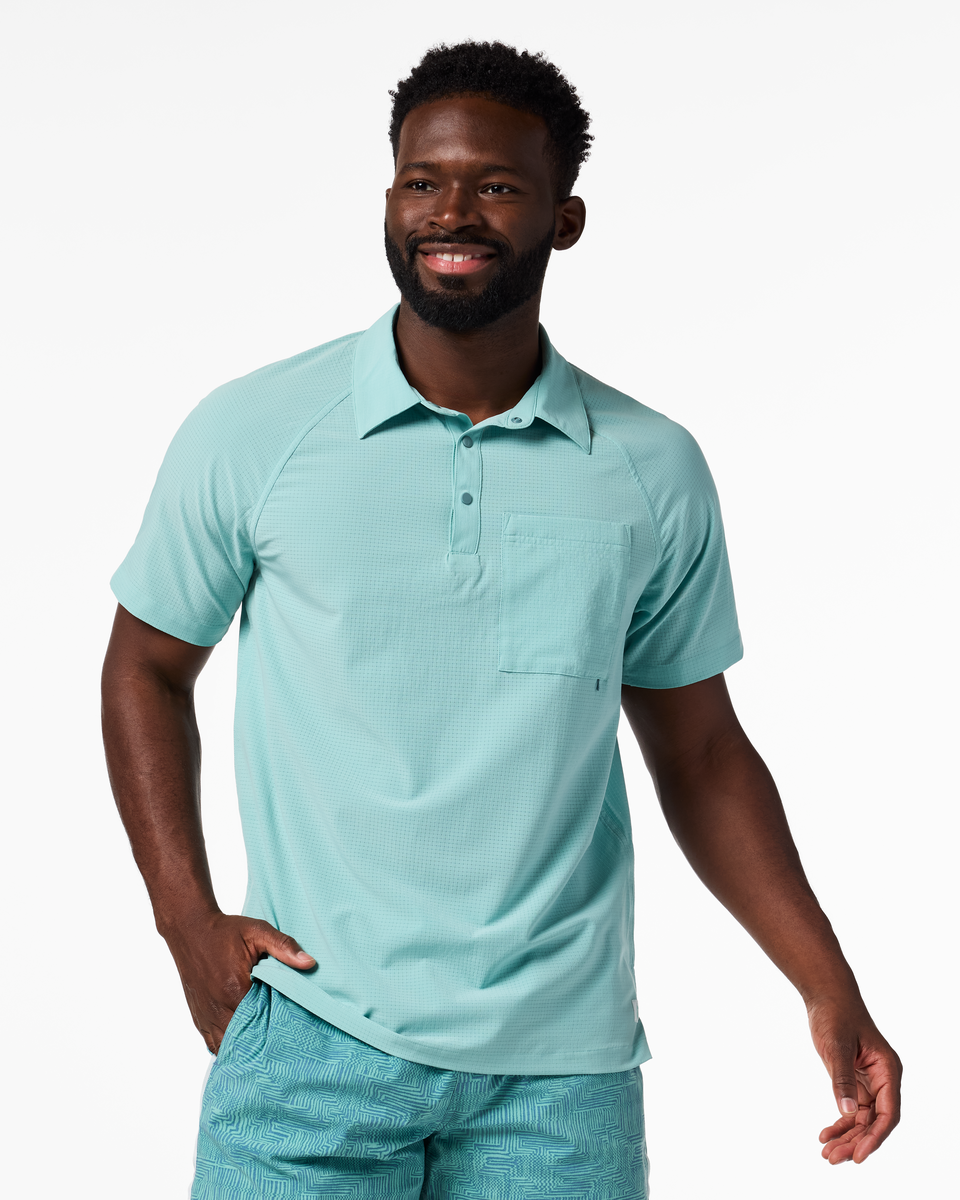 Pulso Tech Polo - Men's - Tide Pool - US 3474