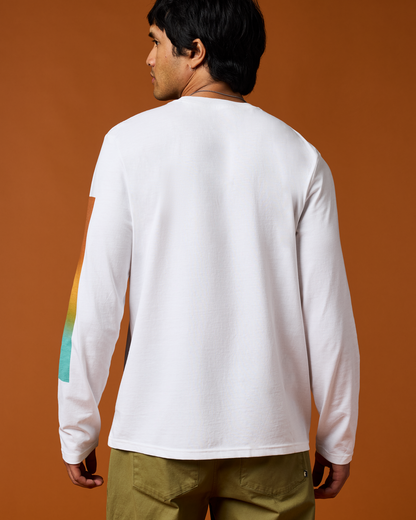 Radiant Llama Long-Sleeve T-Shirt - Men's - White - US 4079