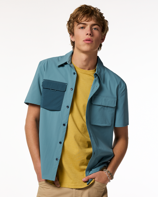 Solta Short-Sleeve Sun Shirt - Men's - Everglade - US 8839