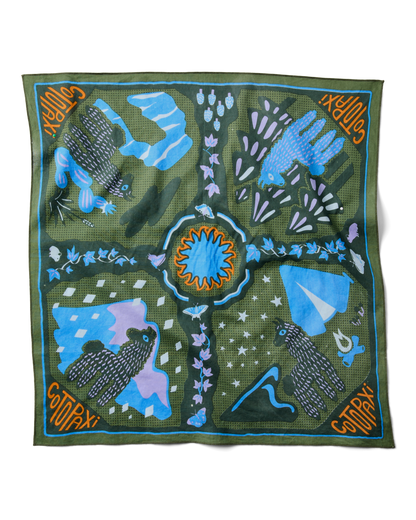 Organic Cotton Bandana - Llama Camp Bandana - US 1175