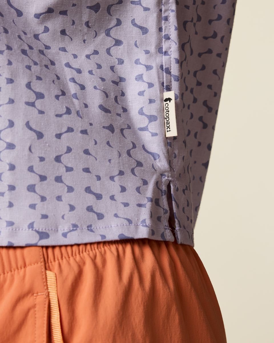 Afuera Button Up Shirt - Print - Women's - Shimmer Aster - US 9735