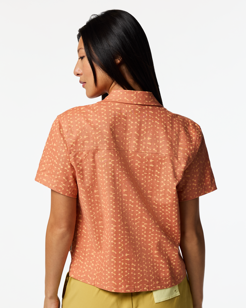 Afuera Button Up Shirt - Print - Women's - Shimmer Cantaloupe - US 1154