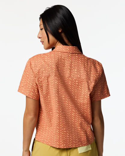 Afuera Button Up Shirt - Print - Women's - Shimmer Cantaloupe - US 1154