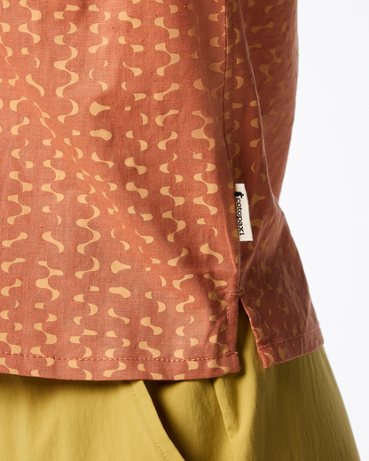 Afuera Button Up Shirt - Print - Women's - Shimmer Cantaloupe - US 1154