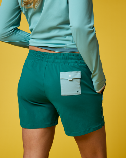 Brinco 5" Short - Solid - Women's - Malachite - US 9887