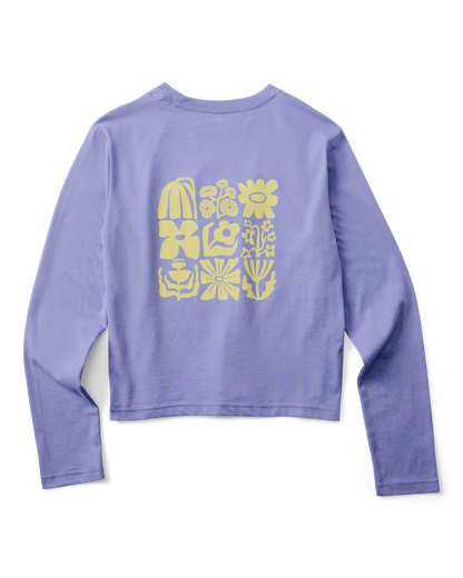 Flower Patch Long-Sleeve T-Shirt - Women's - Aster - US 6110