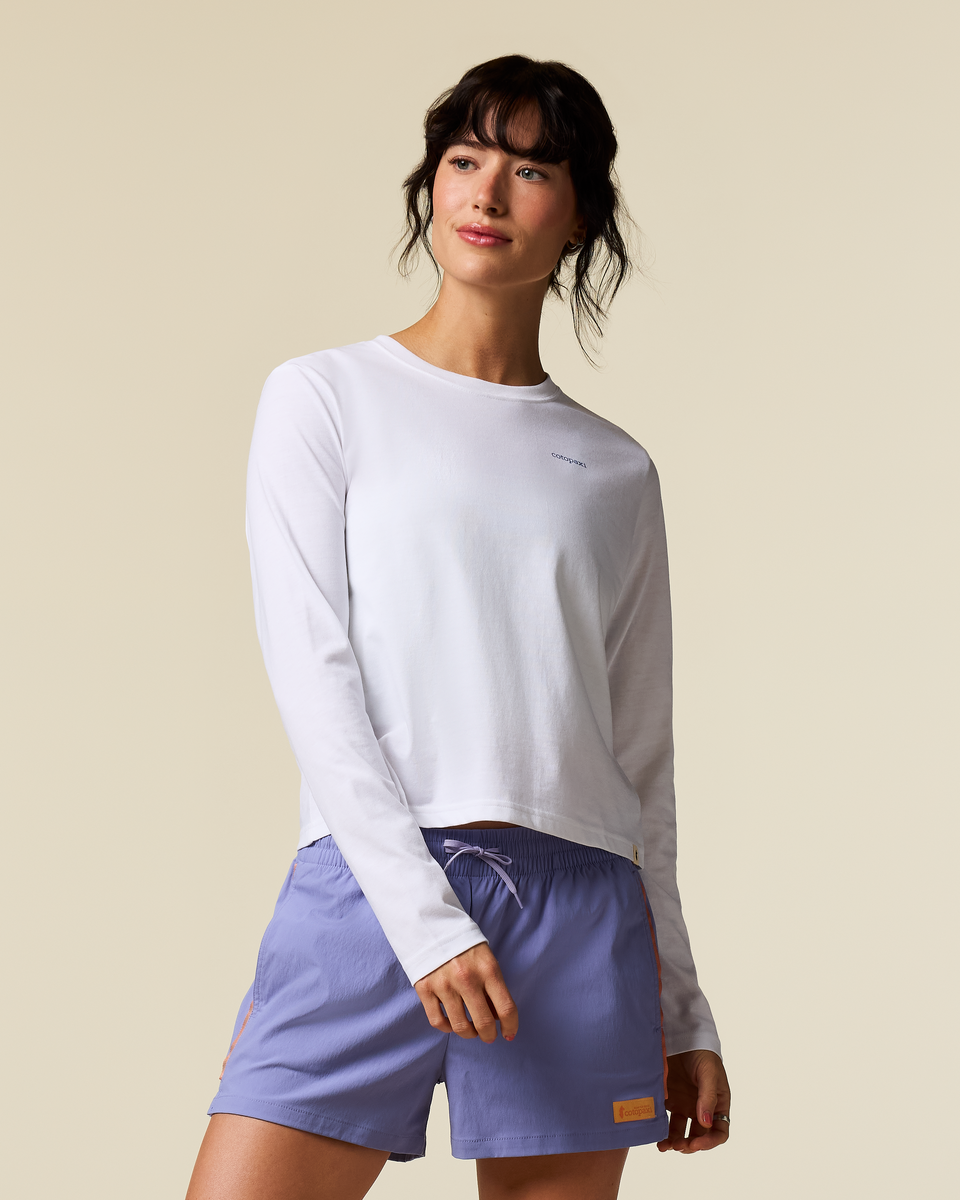 Flower Patch Long-Sleeve T-Shirt - Women's - White - US 9959