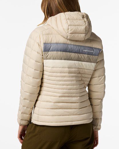 Fuego Down Hooded Jacket - Women's - Cream Stripes - US 8522