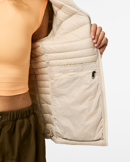 Fuego Down Hooded Jacket - Women's - Cream Stripes - US 8522